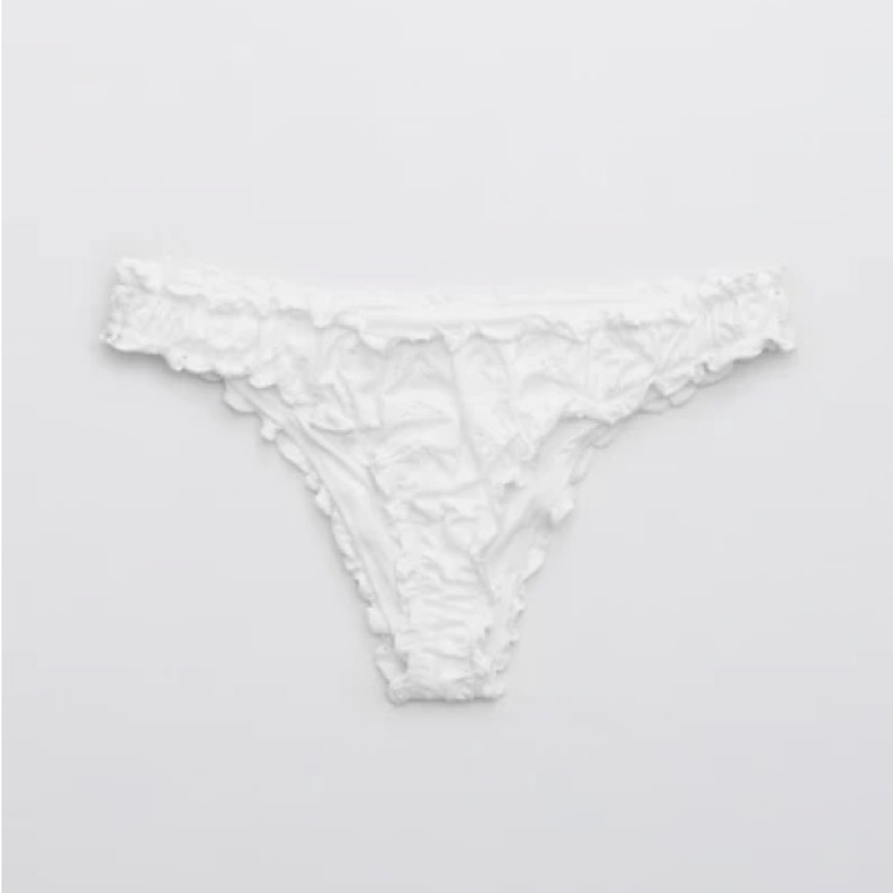 Aerie White Cheeky Bikini Bottom